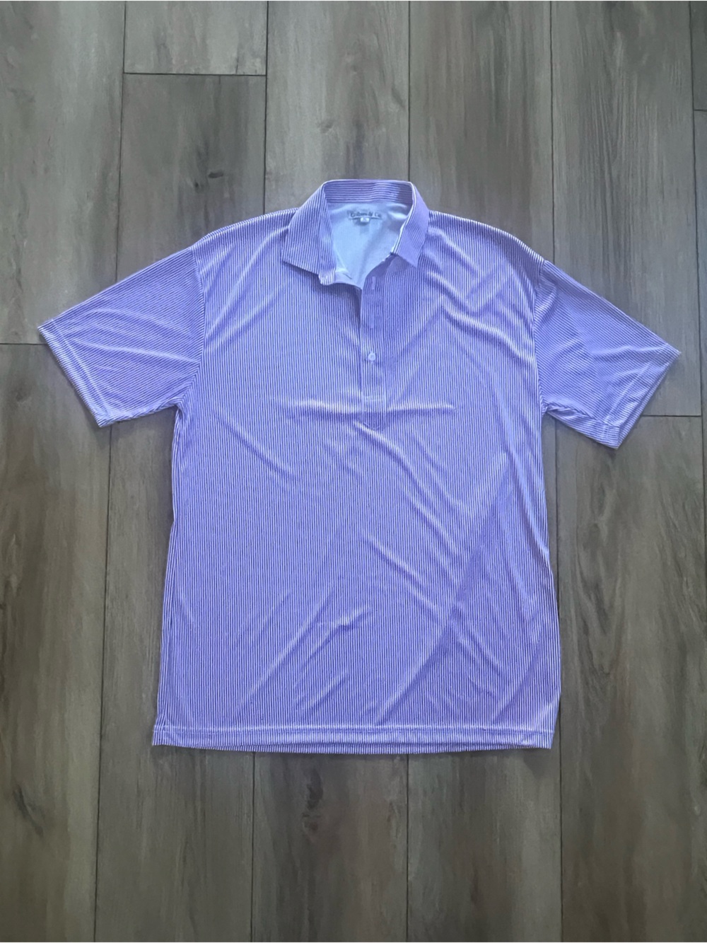 Collars & Co. Men’s Purple Striped Performance Dress Shirt Size XL